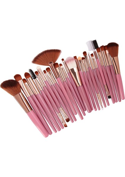 25X Makyaj Fırçalar Set Allık Buffpert Karıştırma Maskara Fırça Tarak Kahve (Yurt Dışından)