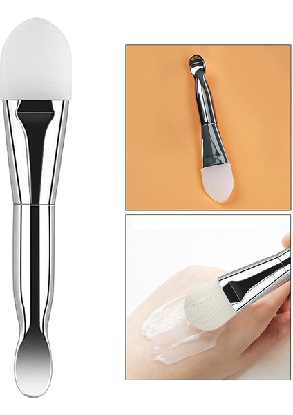 Yüz Lekelenmiş Çamur Kil Kozmetik Silikon Çubuk Için Çift Kafa Man Yapımı Fiber Maske Fırçalar (Yurt Dışından) modelleri