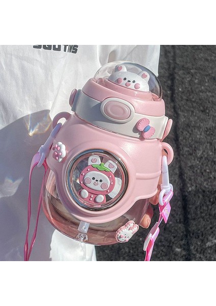 Student Outdoor Portatif Plastik Su Şişesi 1100ML Pipetli ve Taşıyıcılı (Yurt Dışından) modelleri