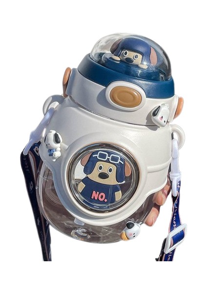 Student Outdoor Portatif Plastik Su Şişesi 1100ML Pipetli ve Taşıyıcılı (Yurt Dışından)