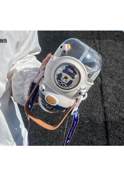 Student Outdoor Portatif Plastik Su Şişesi 1100ML Pipetli ve Taşıyıcılı (Yurt Dışından) fırsatları