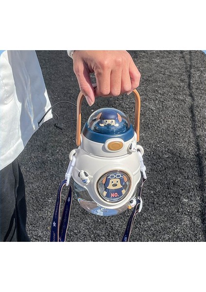 Student Outdoor Portatif Plastik Su Şişesi 1100ML Pipetli ve Taşıyıcılı (Yurt Dışından) indirimleri