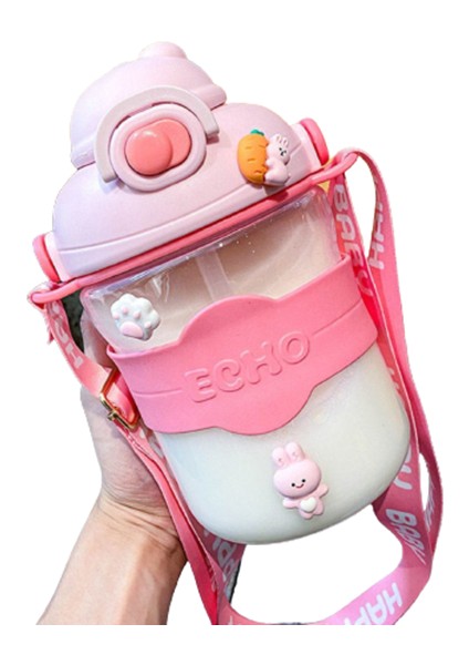 1.1l Büyük Kapasiteli Taşınabilir Saman Su Şişesi (Yurt Dışından)