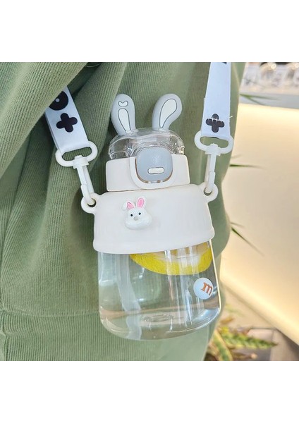 Kids Outdoor Portatif Plastik Su Şişesi 700ML Pipetli ve Taşıyıcılı (Yurt Dışından)