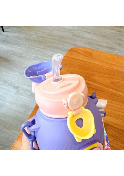 Kids Outdoor Portatif Plastik Su Şişesi 650ML Pipetli ve Taşıyıcılı (Yurt Dışından) modelleri