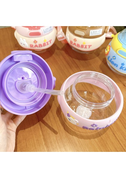 Açık Taşınabilir Tavşan Plastik Su Şişesi 680ML Samanlı (Yurt Dışından) fırsatları
