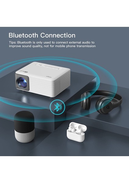 Akıyo Mini Wifi Yükseltilmiş Bluetooth Taşınabilir Projektör