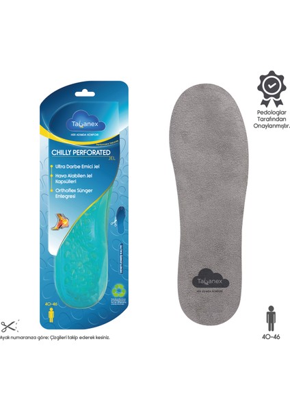 Chilly Perforated Jel Tabanlık - Erkek 40-46