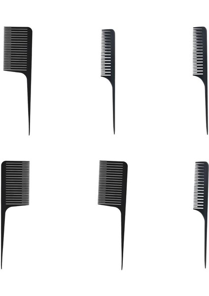 6pcs Abs Örgü Vurgusu Folyo Saç Tarağı Salon Tarakları Vurgu (Yurt Dışından)