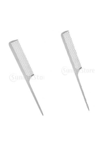 2x Paslanmaz Çelik Tarak Berber Dükkanı Şifre Fırçası (Yurt Dışından)