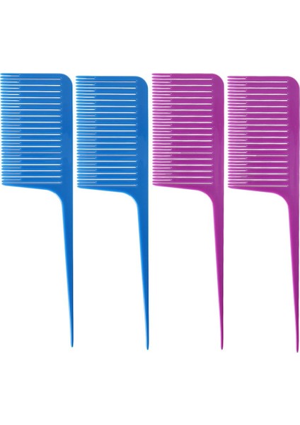 4pcs Abs Dokuma Vurgulama Saç Tarağı Boyama Mor - Mavi (Yurt Dışından)