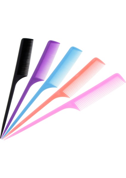 9 "ince Diş Rattail Pimi Antistatik Kuaförlük Saç Modeli Kuyruk Tarak 5/set (Yurt Dışından) fiyatları