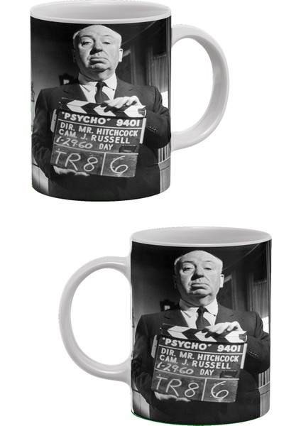 Alfred Hitchcock Baskılı Porselen Kupa