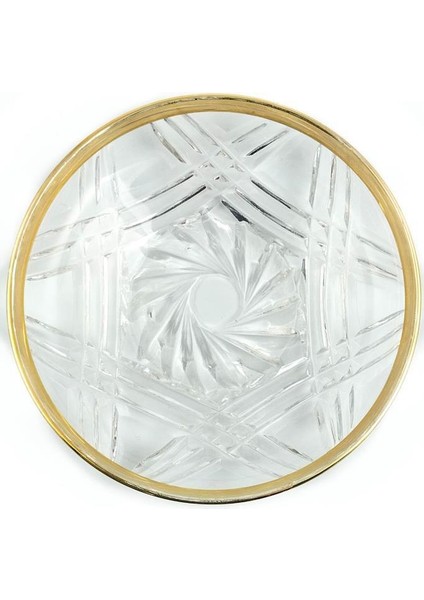 12 Parça Cam Altın Yaldızlı El Imalatı Kesme Çay Takımı Seti fırsatları