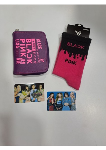 Blackpink Cüzdan Çorap Sticker Kombin