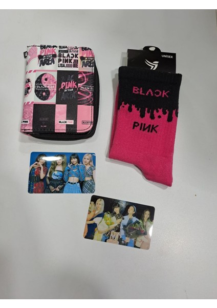 Blackpink Cüzdan Çorap Sticker Kombin