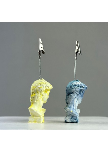David Yellowish Blue Wave 2'li Not Tutucu Set modelleri