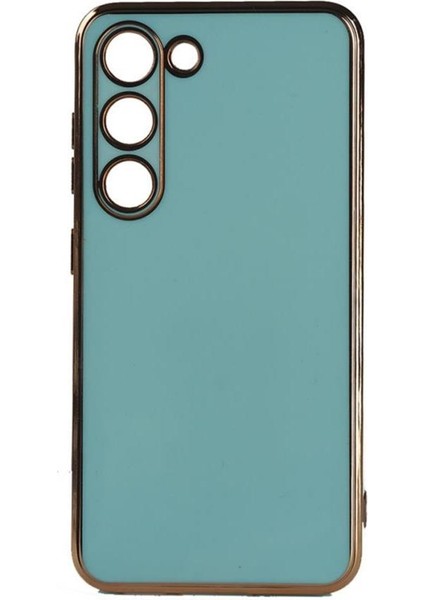 Galaxy S23 Kılıf Kamera Korumalı Altın Kenar Tasarım Silikon indirimleri