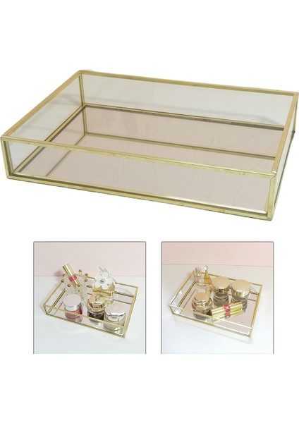 Makyaj Mutfak Cam Demir Sanat Dekoratif Depolama Tepsisi Ekran Tepsileri (Yurt Dışından) modelleri