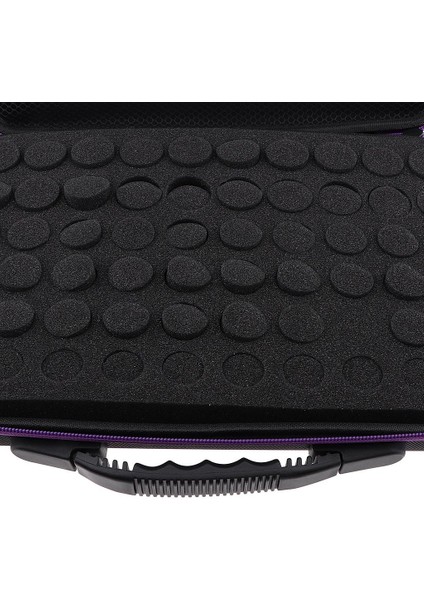 60 Delik Makyaj Çantası Uçucu Yağ Şişesi Dolum Konteyner Taşıma Çantası - Kare Mor Şerit (Yurt Dışından) modelleri