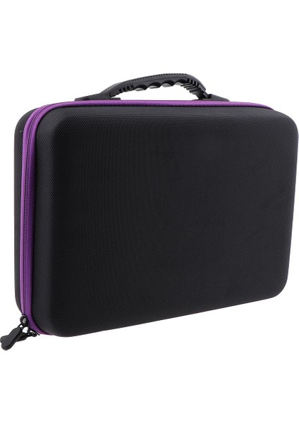 60 Delik Makyaj Çantası Uçucu Yağ Şişesi Dolum Konteyner Taşıma Çantası - Kare Mor Şerit (Yurt Dışından) fırsatları