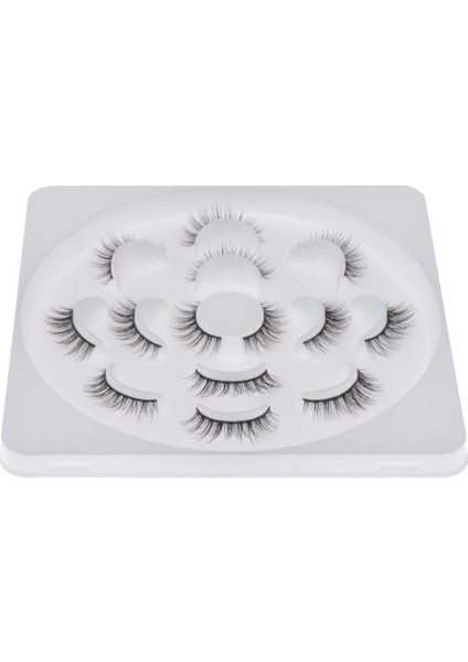 7 Çift Ipek Fiber El Yapımı Faux Kirpik Uzun Çapraz Lashes 06 (Yurt Dışından)