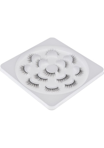 7 Çift Ipek Fiber El Yapımı Faux Kirpik Uzun Çapraz Lashes 06 (Yurt Dışından)