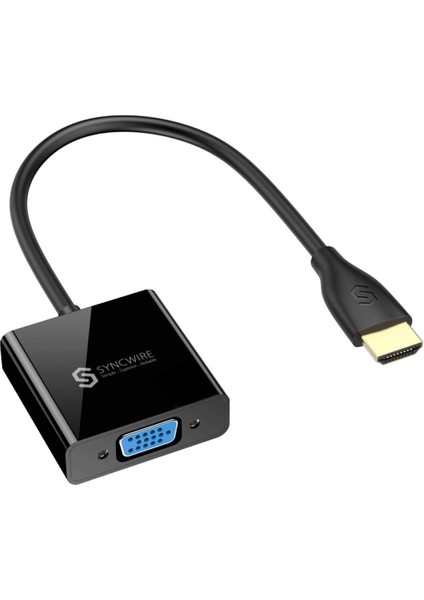 Syncwire HDMI To VGA Ses ve Micro USB Çıkışlı Adaptör Çevirici