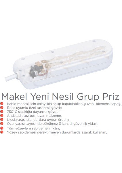 Üç'lü Priz Topraklı Kablolu Çocuk Korumalı 3 Metre fiyatları