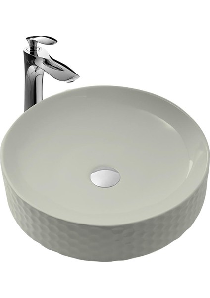 Paula Gümüş Gri Çanak Lavabo