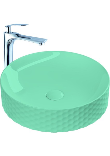 Paula Matt Ice Blue Çanak Lavabo