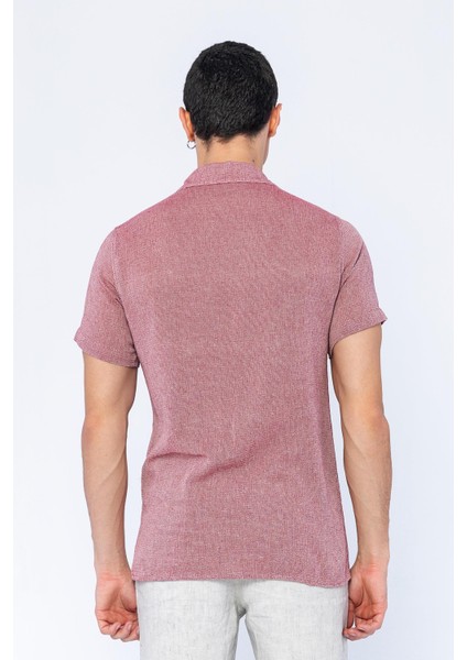 Erkek Regular Fit Düğmeli Kafes Dokuma Kısa Kollu Gömlek fırsatları