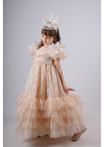 Özel Tasarım Kız Çocuk Abiye Elbise, Gelinlik, Taç Aksesuarlı Kız Çocuk Elbise10 modelleri
