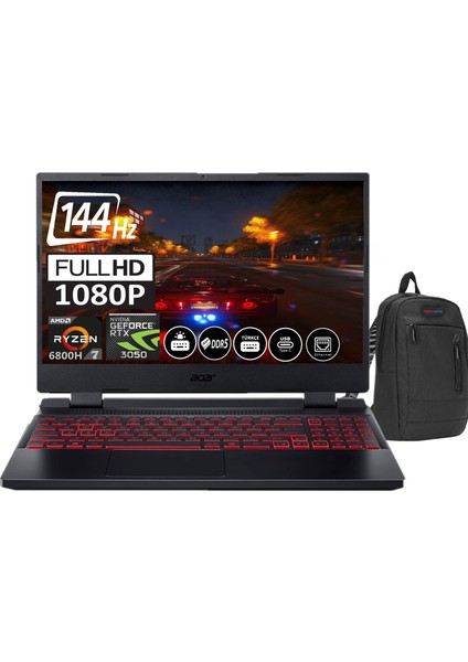 Nitro 5 AN515-46 Amd RYZEN7-6800H 64GB Ddr5 Ram 2tb SSD 4gb Geforce RTX3050 15.6 Inç Fhd 144 Hz WINDOWS11HOME Taşınabilir Bilgisayar NHQGXEY00318+ZETTAÇANTA