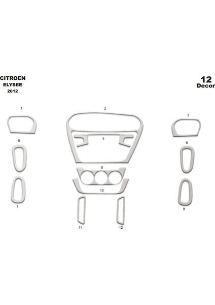 meriç cockpit design Meriç® Citroen Elysee Ön Torpido Kaplama Maun 12 Parça 2012-›