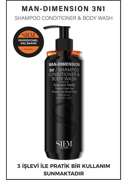 Man-Dımensıon 3/1 Shampoo & Conditioner&body