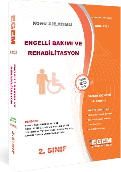 AÖF 2. Sınıf Engelli Bakım ve Rehabilitasyon (4. Yarıyıl( (Kod 2224)