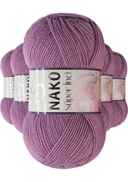 5 Adet Süper İnci El Örgü İpi 100 gr Koyu Gülkurusu 569