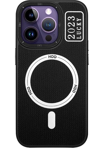 Apple iPhone 13 Pro Max Kılıf Wireless Tacsafe Granada Ultra Koruma Sert Kapak Siyah