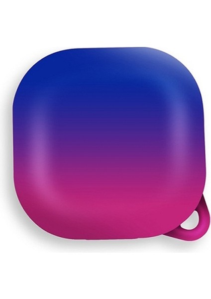 Samsung Galaxy Buds Pro Kılıf Kancalı Çift Renk Sert Plastik Sf8 Mavi