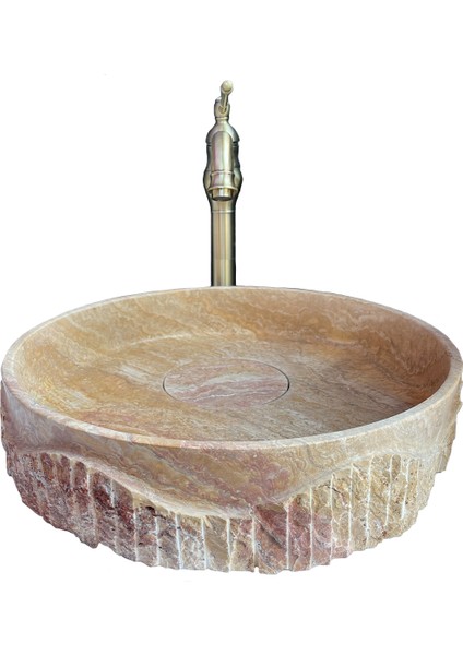 Scabas Traverten Gizli Giderli Tasarım Lavabo