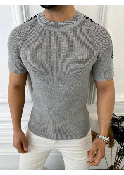 Tişört Örme Triko Nefes Alabilen Terletmez Slim Fit Dar Kesim T-Shirt