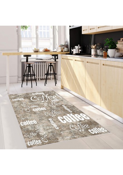 Dijital Baskı Yıkanabilir Kaymaz Taban Mutfak Halısı RVG2077