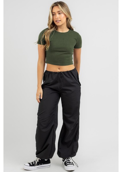 Haki Basic Crop Kadın Tişört MG1772 fiyatları