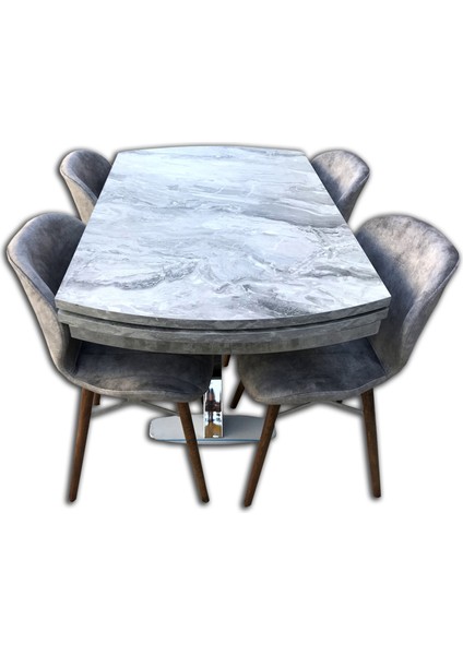 Masa ST X Çapraz Metal nikelaj Ayak MDF lam açıl tabla Dökme sünger lily sandalye