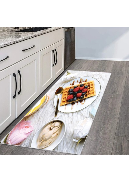 Dijital Baskı Yıkanabilir Kaymaz Taban Mutfak Halısı RVG2098-SD151