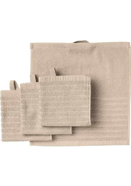 Vagsjön El Havlusu - Açık Bej - 30X30 cm - 4 Adet