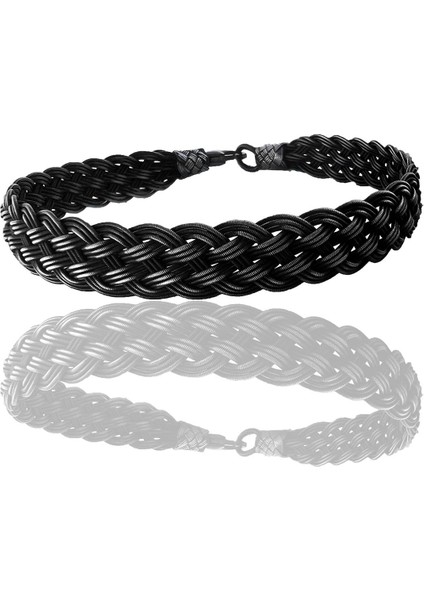 Gümüş Tamamen El Işçiliği Kazaziye Işlemeli Örgülü Erkek Bileklik fiyatları