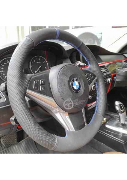 Bmw E60 Kasa Araca Özel Direksiyon Kılıfı 3m Yüzüklü Nubuk Noktalı fırsatları