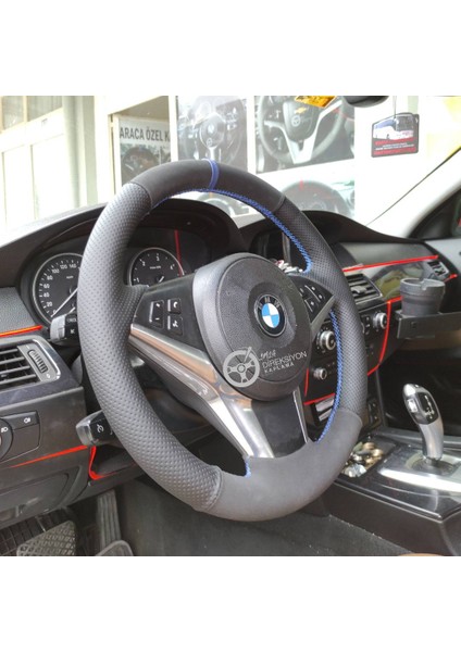 Bmw E60 Kasa Araca Özel Direksiyon Kılıfı 3m Yüzüklü Nubuk Noktalı indirimleri